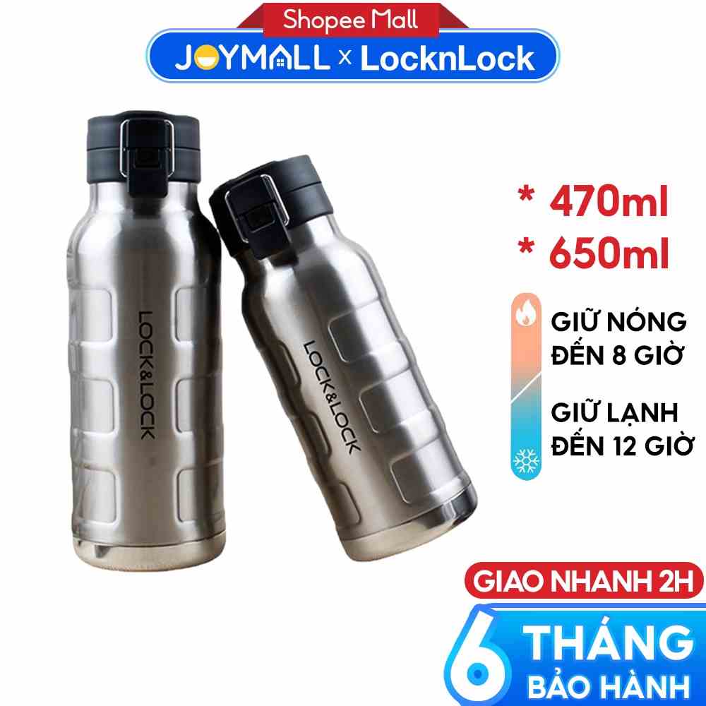 Bình giữ nhiệt Lock&Lock thép không gỉ Bumper Bottle LHC4141 470ml, LHC4142 650ml - Hàng chính hãng - JoyMall