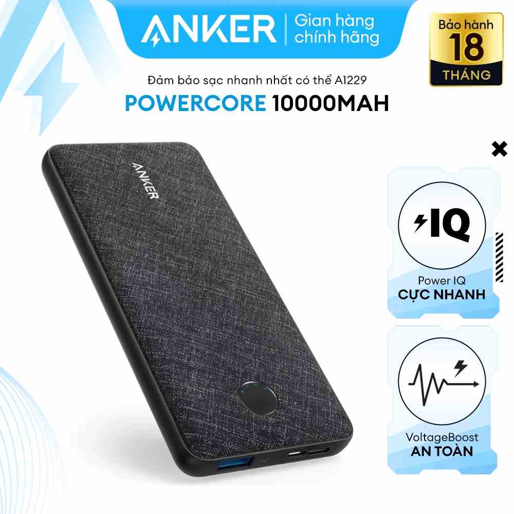 Pin sạc dự phòng ANKER PowerCore Slim 10000mAh - A1229