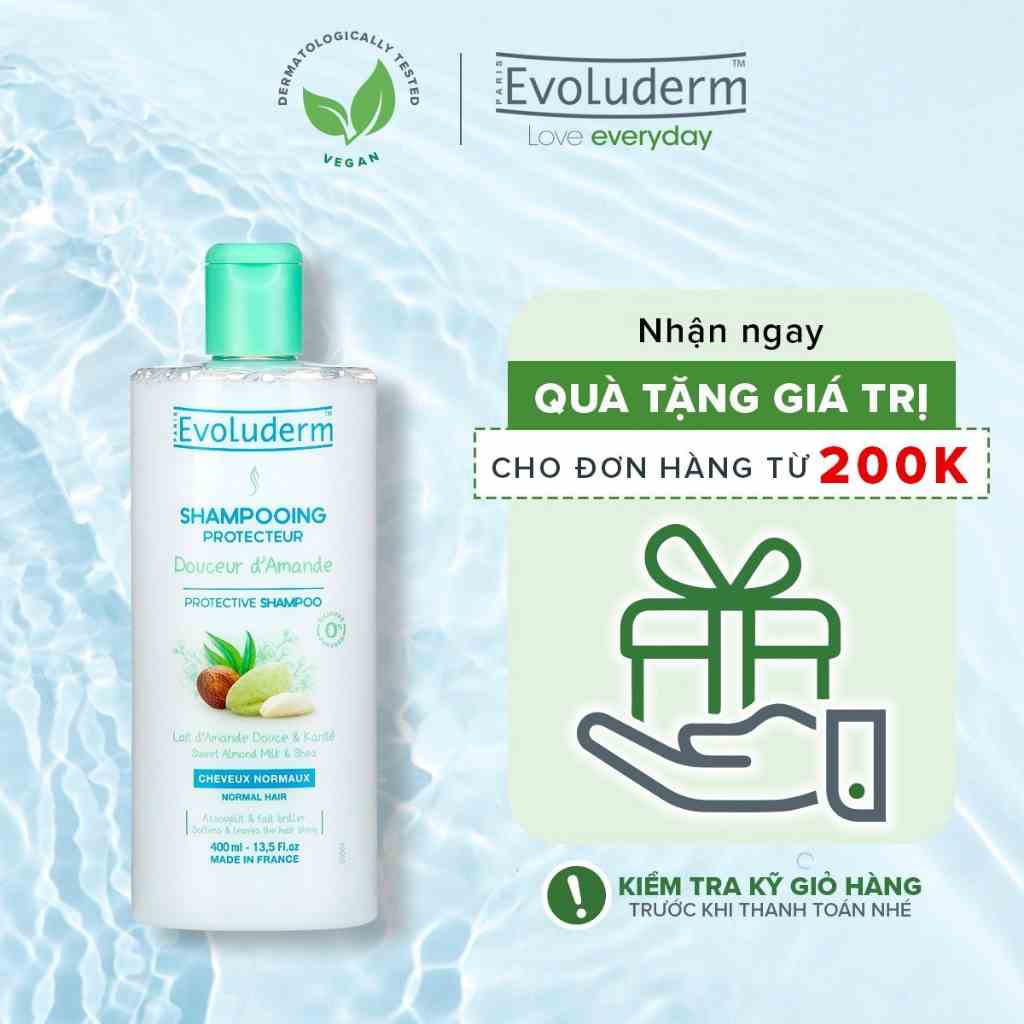 Dầu gội dành cho tóc thường Evoluderm Shampoing Protecteur Douceur dAmande 400ml