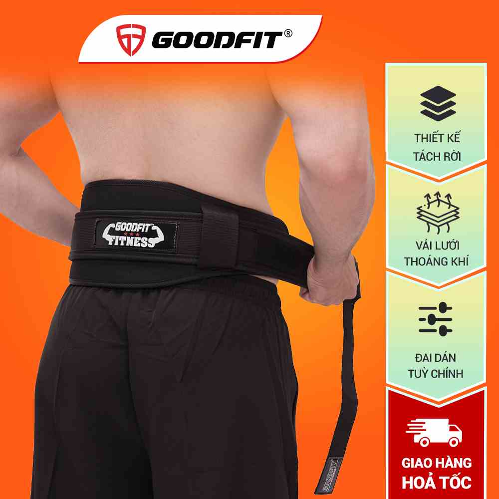 Đai lưng tập gym hỗ trợ gánh tạ, Deadlift GoodFit GF721WS