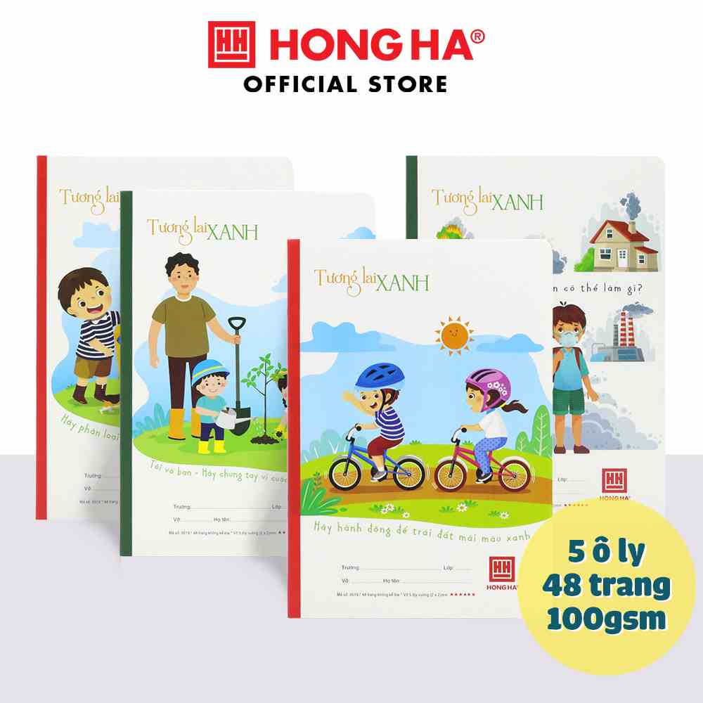 Vở 5 Ô ly 48 trang Hồng Hà School Cool 0519