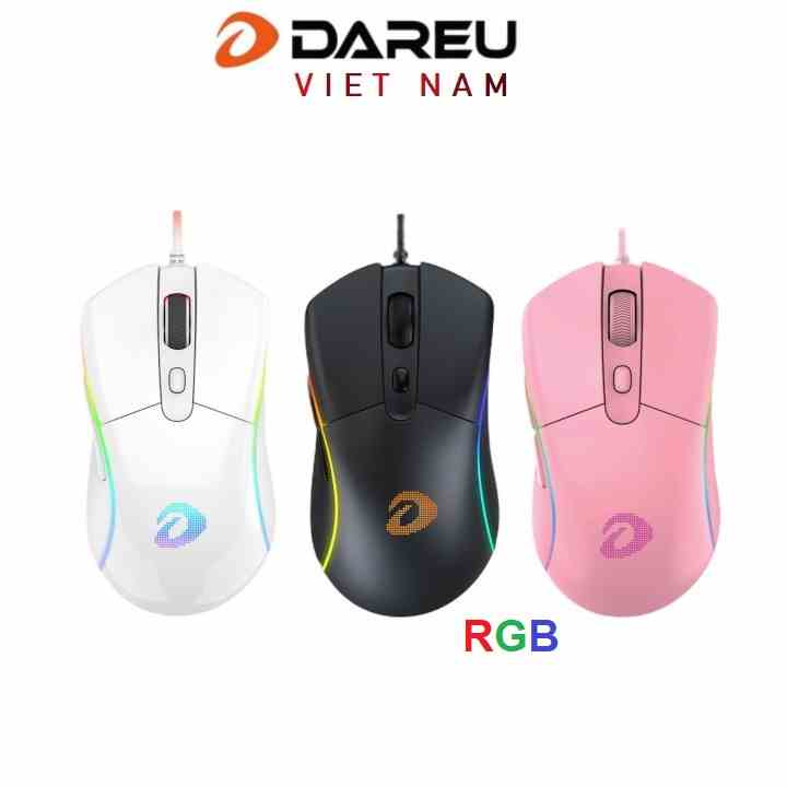 [Mã ELCL7 giảm 7% đơn 300K] Chuột Gaming DAREU A960S Hồng / Trắng / Đen - ULTRALIGHT (PixArt PMW3389, DPI 16000)