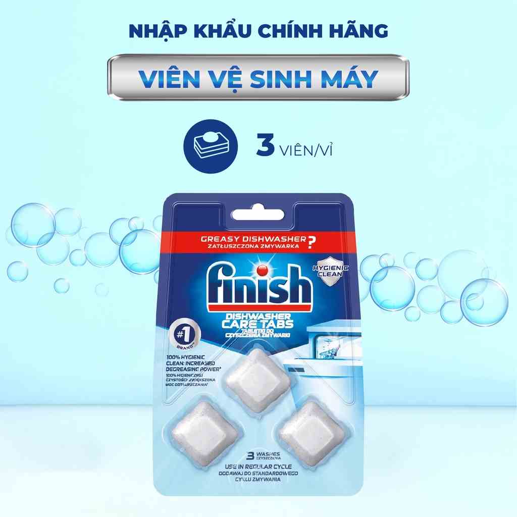 [Mã BMLTB35 giảm đến 35K đơn 99K] Viên vệ sinh máy rửa chén Finish - vỉ 3 viên