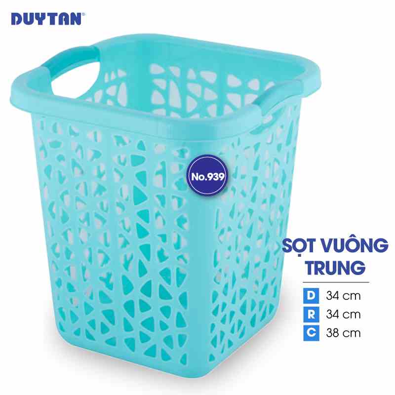 [Mã BMLTA35 giảm đến 35K đơn 99K] Sọt vuông trung nhựa DUY TÂN (34 x 34 x 38 cm) - 11432