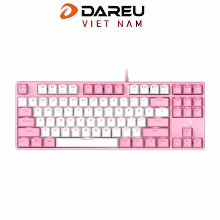 [Mã ELCL7 giảm 7% đơn 300K] Bàn phím cơ Gaming DAREU EK87 Pink - Hồng (PINK-LED, Blue/ Brown/ Red D switch)