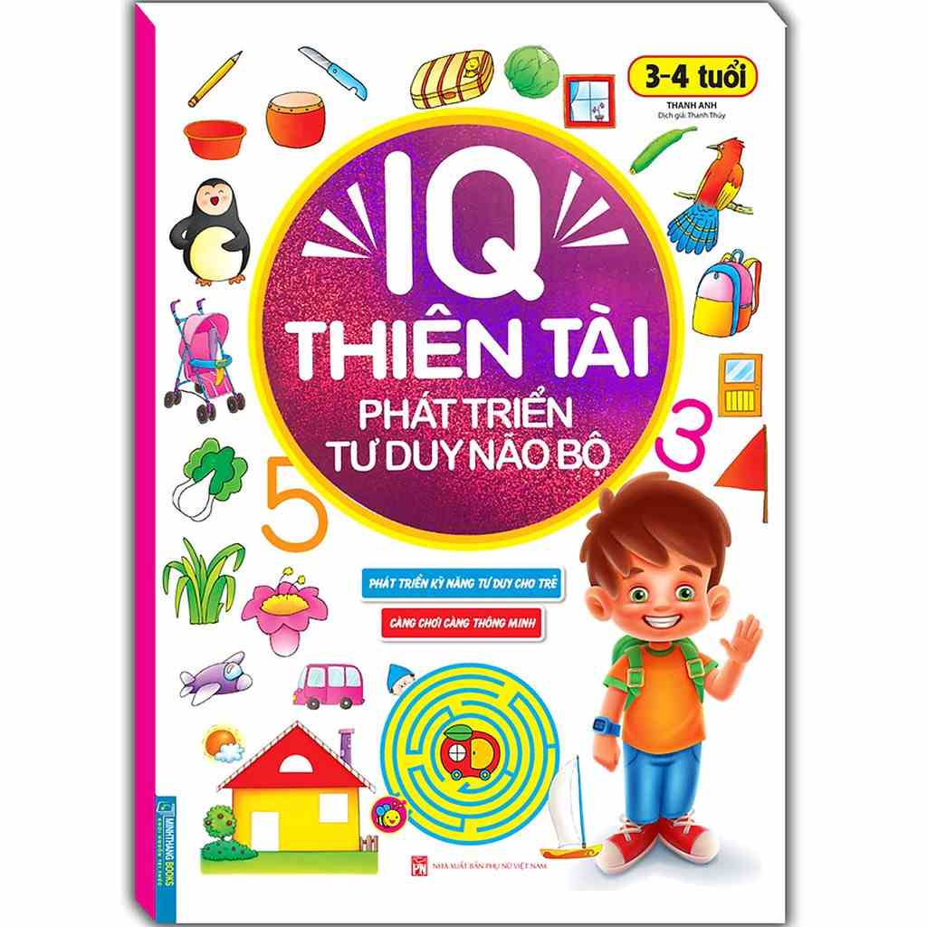 Sách- IQ thiên tài phát triển tư duy não bộ cho bé 3 - 4 tuổi (Tái bản)