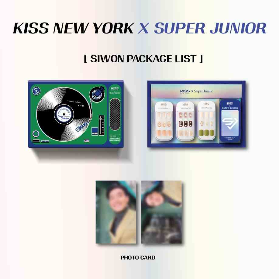 [KISS NEW YORK X SUPER JUNIOR] 15TH Anniversary Collab Set (SIWON) Bộ Sản Phẩm Móng Tay - 4 Món