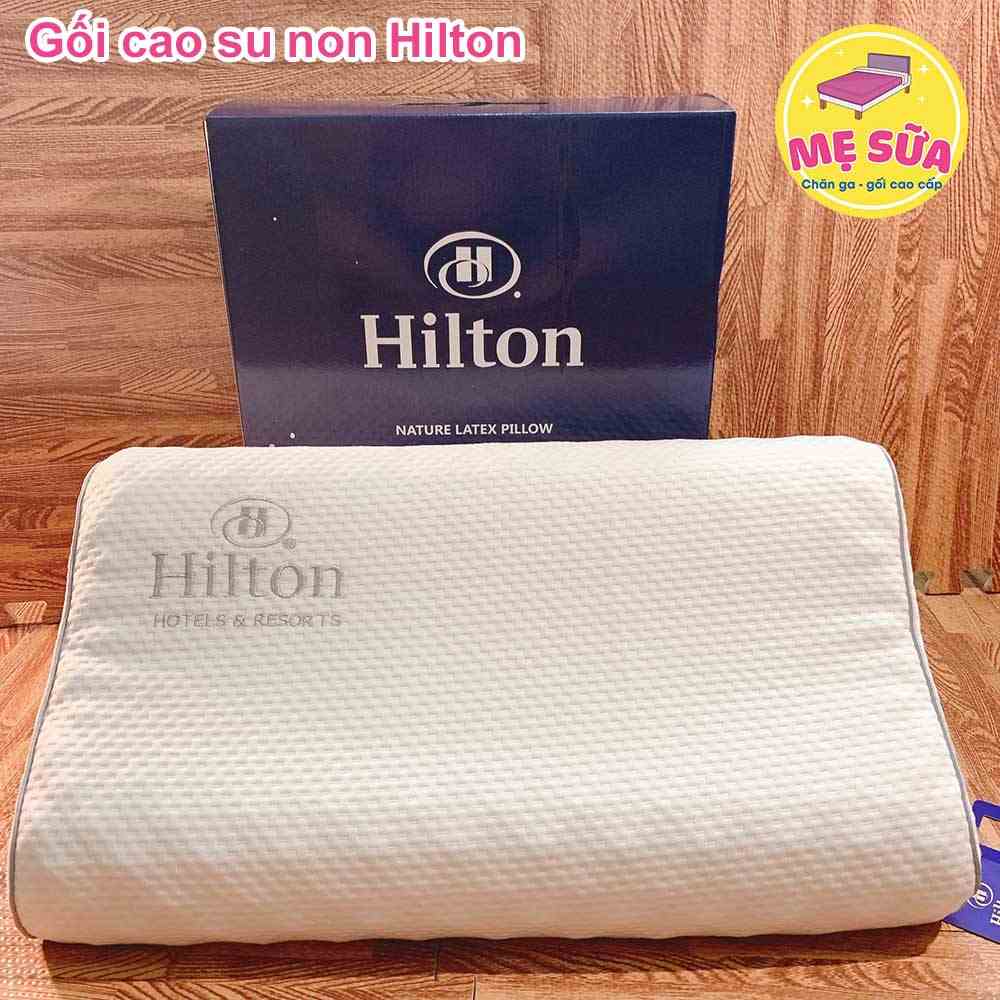 Gối cao su massage HILTON [FREESHIP] Gối cao su non cao cấp chính hãng có lỗ thoáng khí đem lại giấc ngủ ngon và êm ái