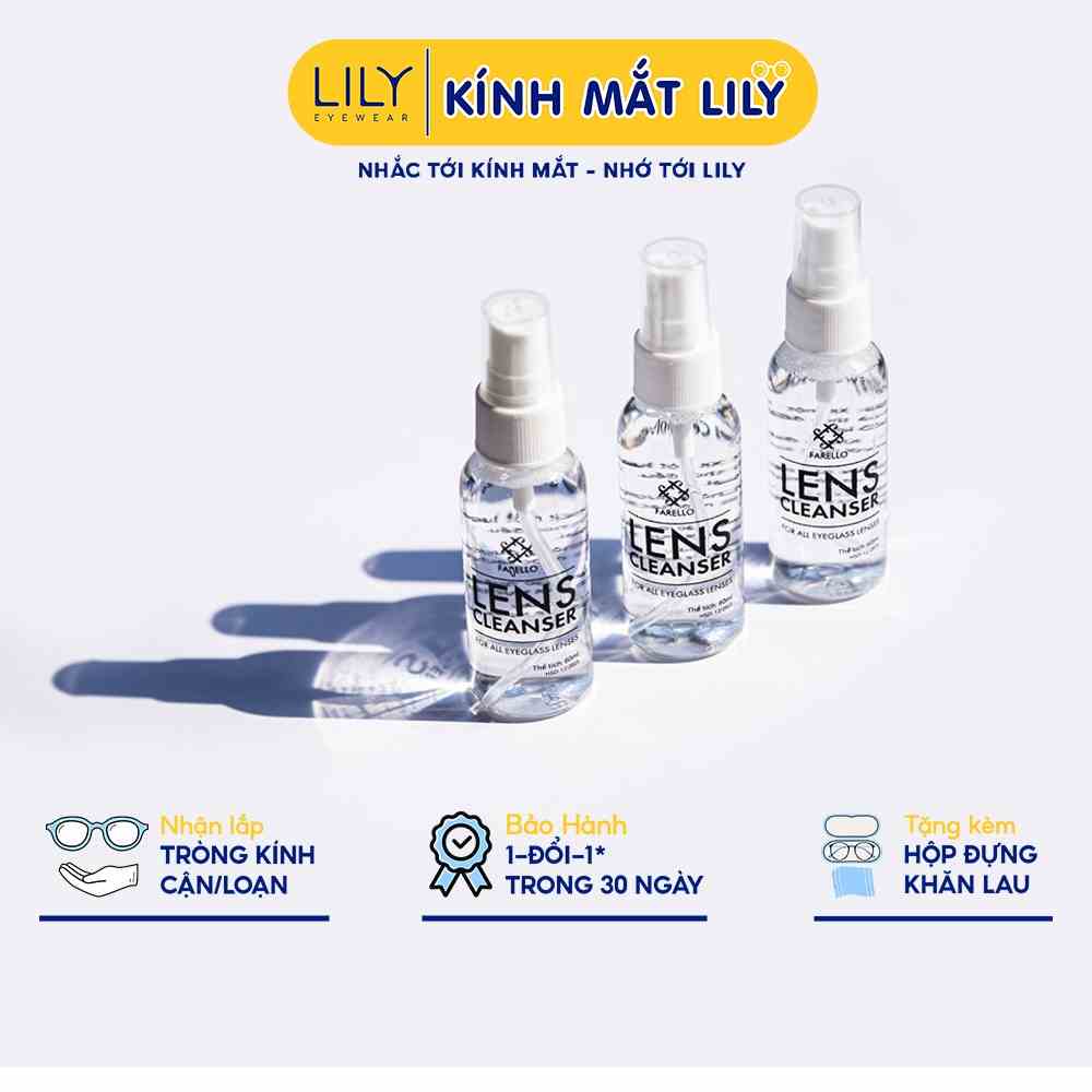 Nước xịt rửa mắt kính chuyên dụng LilyEyewear x FARELLO