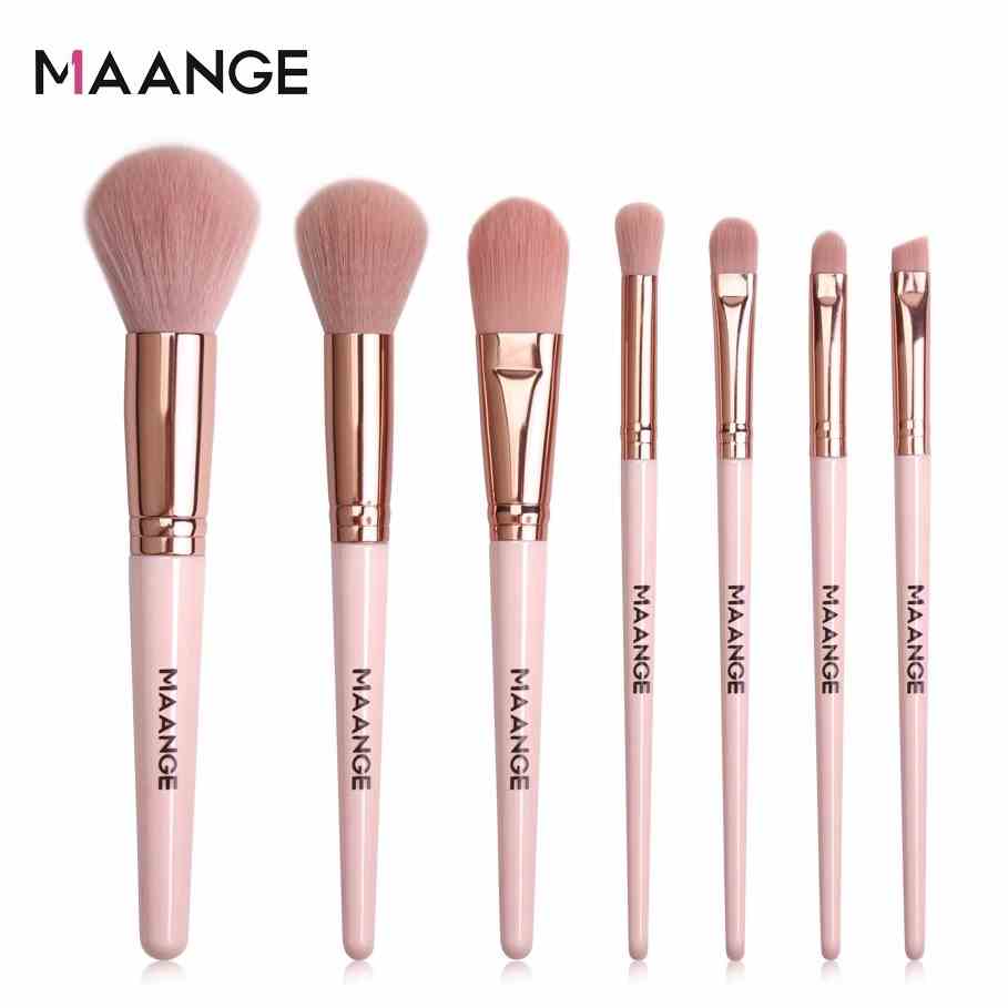 Set 7 cọ trang điểm MAANGE tán phấn má hồng phấn phủ che khuyết điểm phấn mắt tiện lợi