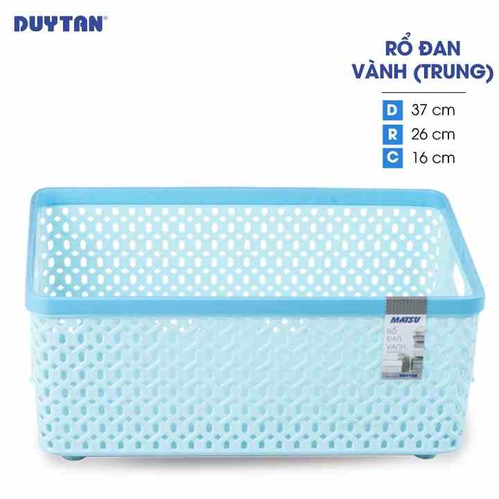 [Mã BMLTA35 giảm đến 35K đơn 99K] Rổ đan vành trung nhựa DUY TÂN Matsu (37 x 26 x 16 cm) - 12156 - Giao màu ngẫu nhiên