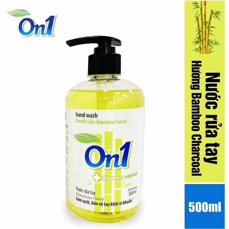 [Mã BMLTA35 giảm đến 35K đơn 99K] Nước rửa tay sạch khuẩn ON1 hương BamBoo Charcoal 500ml RT507