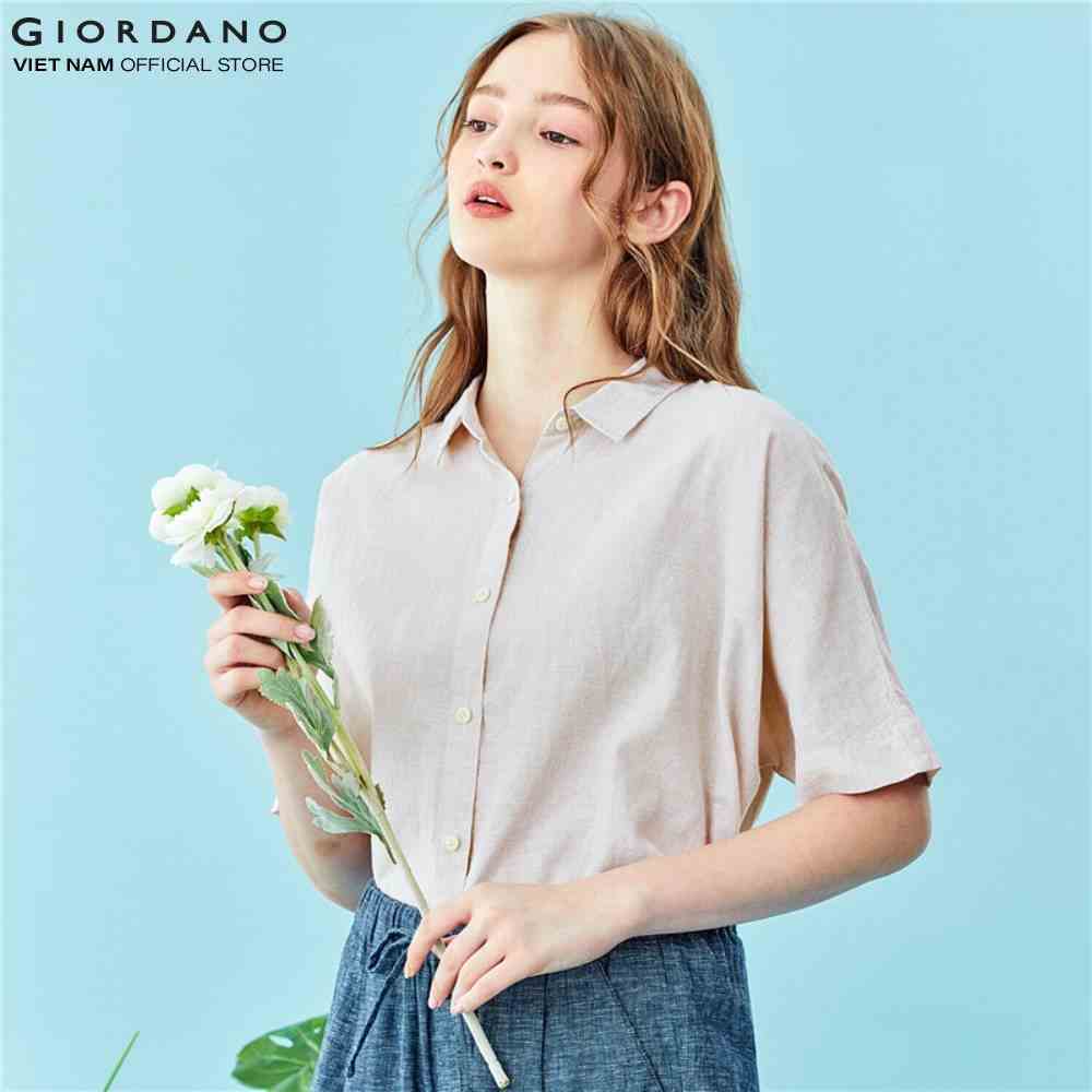 [Mã BMLTB200 giảm đến 100K đơn 499K] Áo Sơ Mi Linen Nữ Giordano 05340007