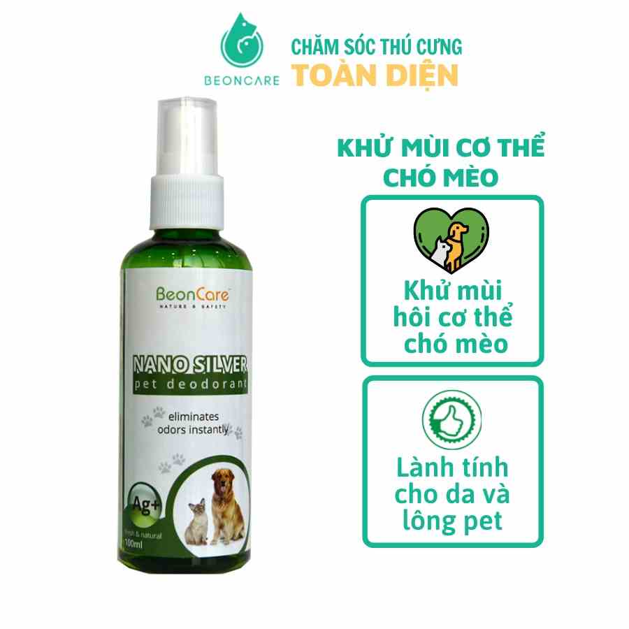 Xịt Khử Mùi Hôi Cơ Thể Chó Mèo Beoncare, Khử Tận Gốc Mùi Hôi, Giúp Pet Thơm Tho 8 Tiếng Liên Tục, Hỗ trợ giảm nấm ngứa