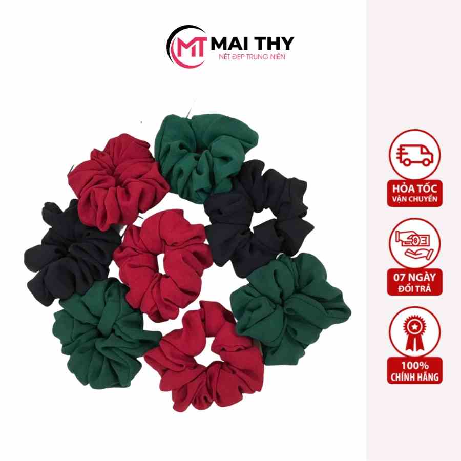 [Mã BMTTC60K giảm đến 60K đơn 50K] Dây Cột Tóc MAI THY, Combo 3 Cái Scrunchies Vải Makeup, Mẫu Quà Tặng Xinh Xắn