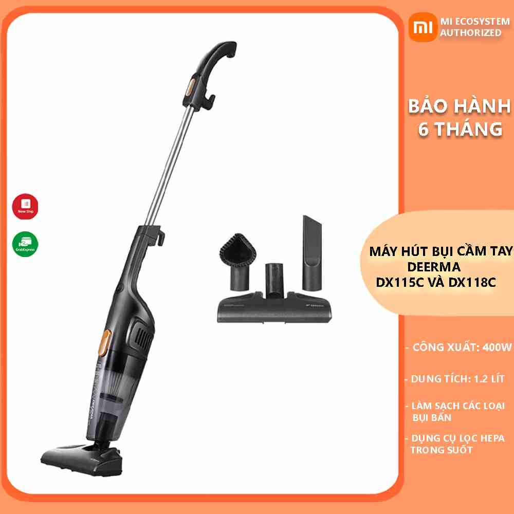 Máy hút bụi cầm tay Deerma DX115C và DX118C mini bản quốc tế