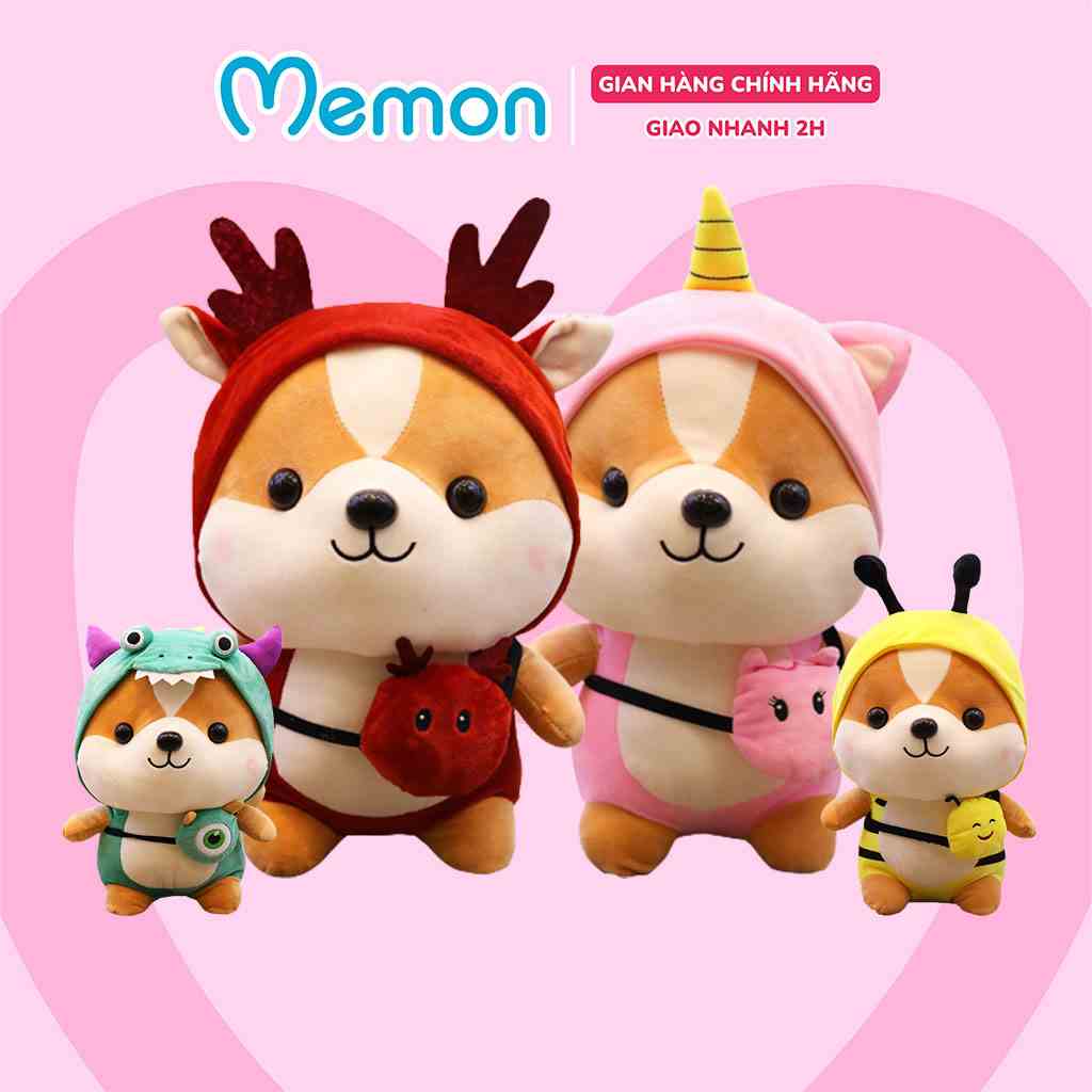 Gấu Bông Shiba Cosplay 25cm, 45cm Cao Cấp Memon