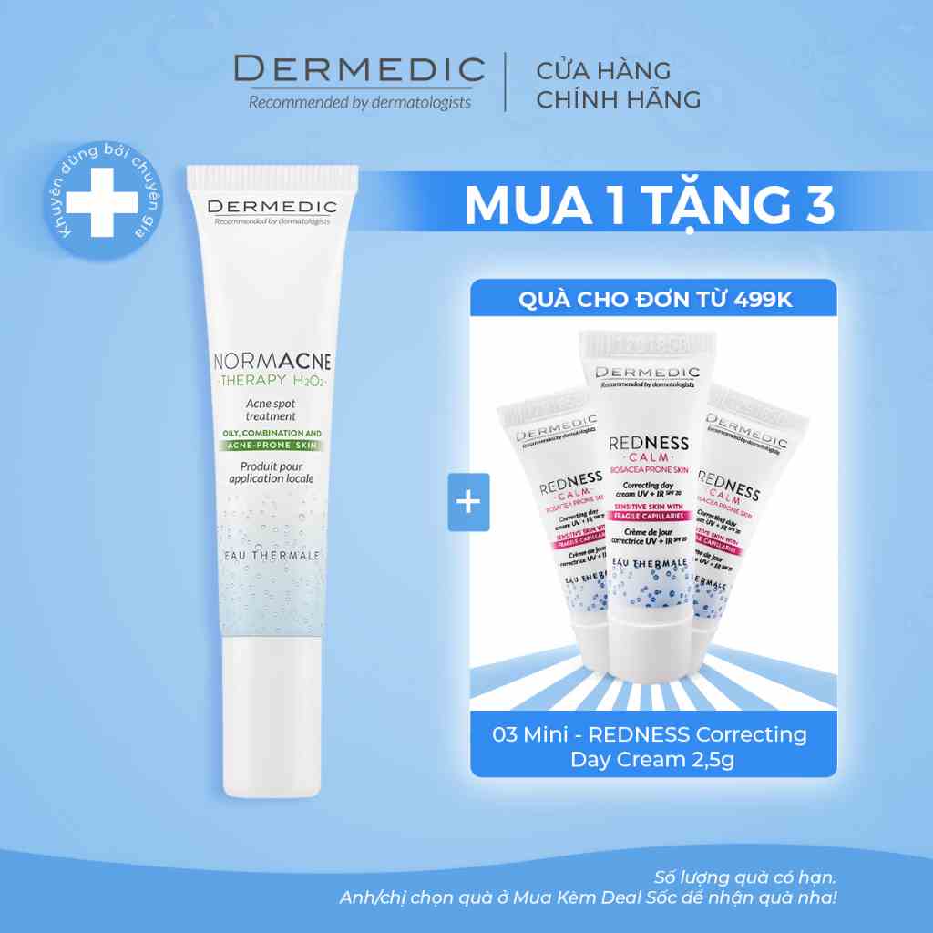 [Mã BMLTB35 giảm đến 35K đơn 99K] Kem chấm mụn Dermedic Normacne Acne Spot Treatment 15g