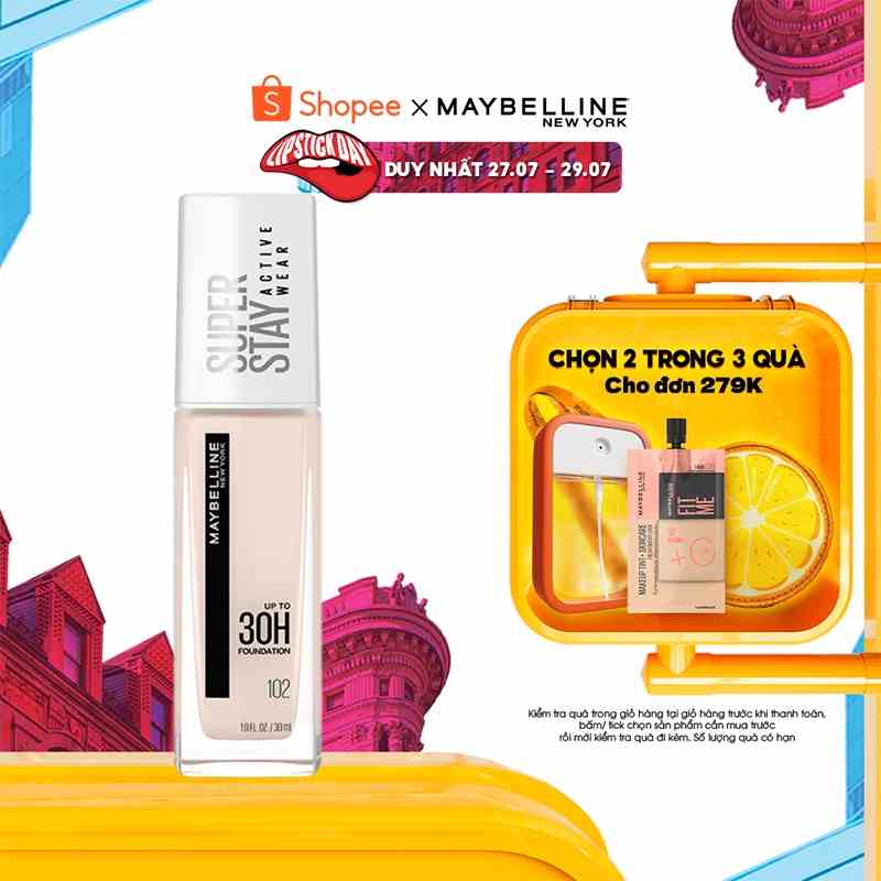 Kem Nền Lâu Trôi Che Phủ Cao SuperStay Foundation Maybelline New York 30ml