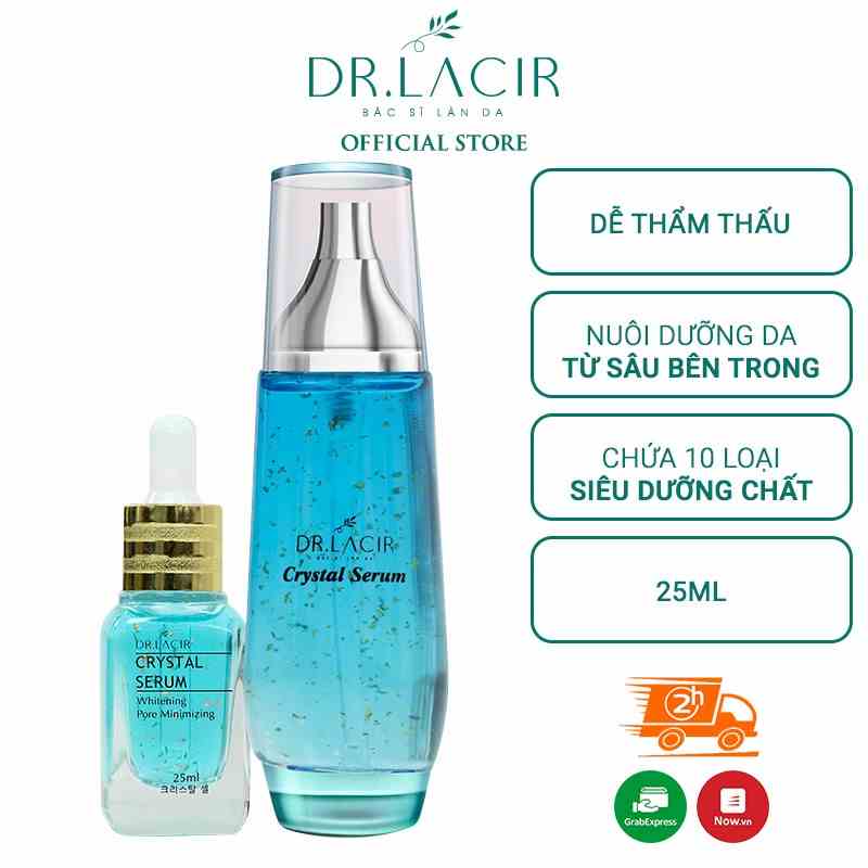 Serum Tinh Thể Cấp Ẩm Da Chống Lão Hoá, Se Khít Lỗ Chân Lông(Crystal Serum) DR.LACIR 50ml và 25ml DR20