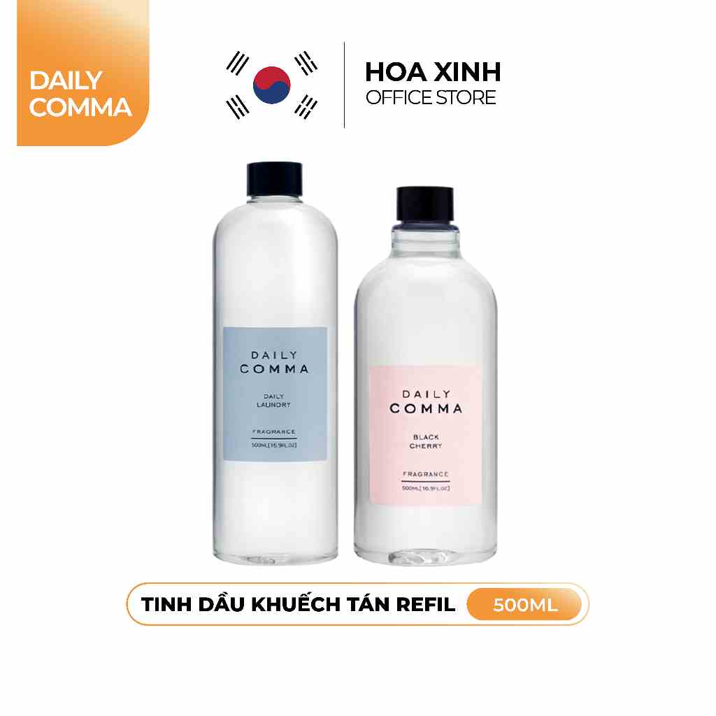 Tinh Dầu Khuếch Hương DAILY COMMA Refill Dòng Thay Thế Chai Nhựa 500ml