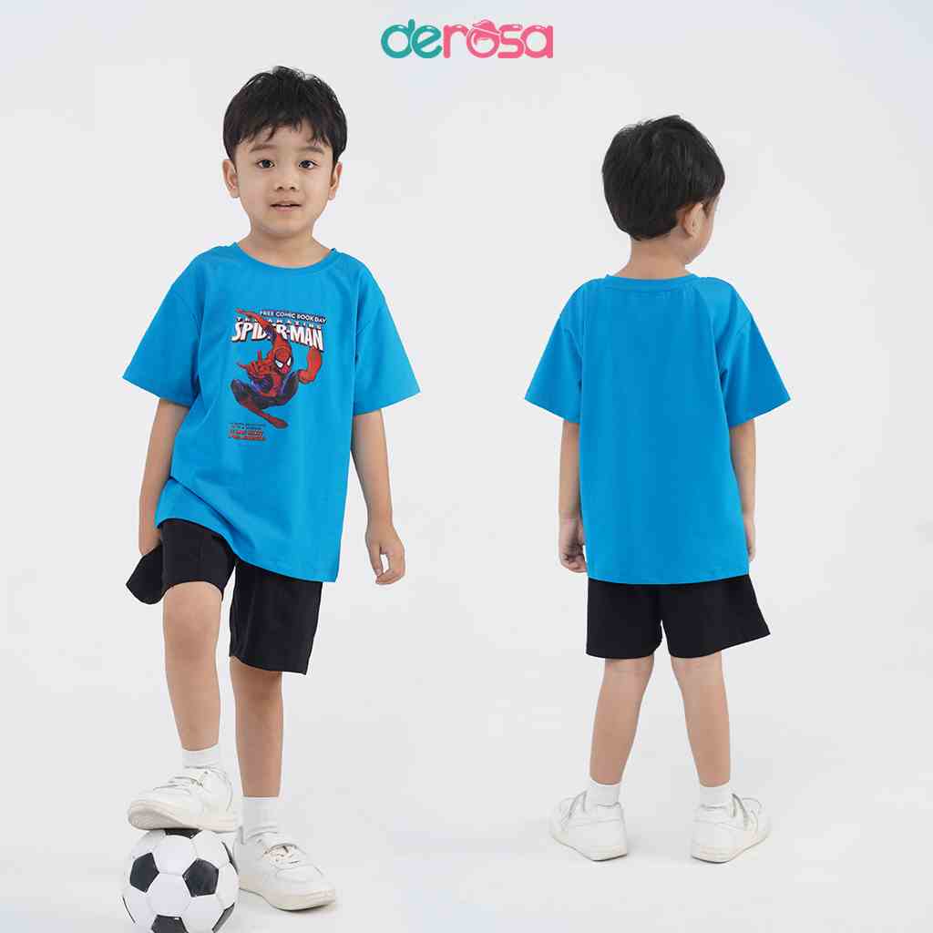 Quần áo cho bé bộ cộc tay hè bé trai DEROSA KIDS từ 2 - 6 tuổi ASKD550B