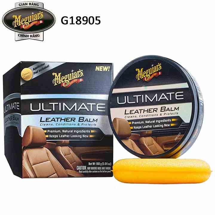 Meguiars Dưỡng da nội thất ô tô dòng Ultimate - Leather Balm - G18905, 180 g