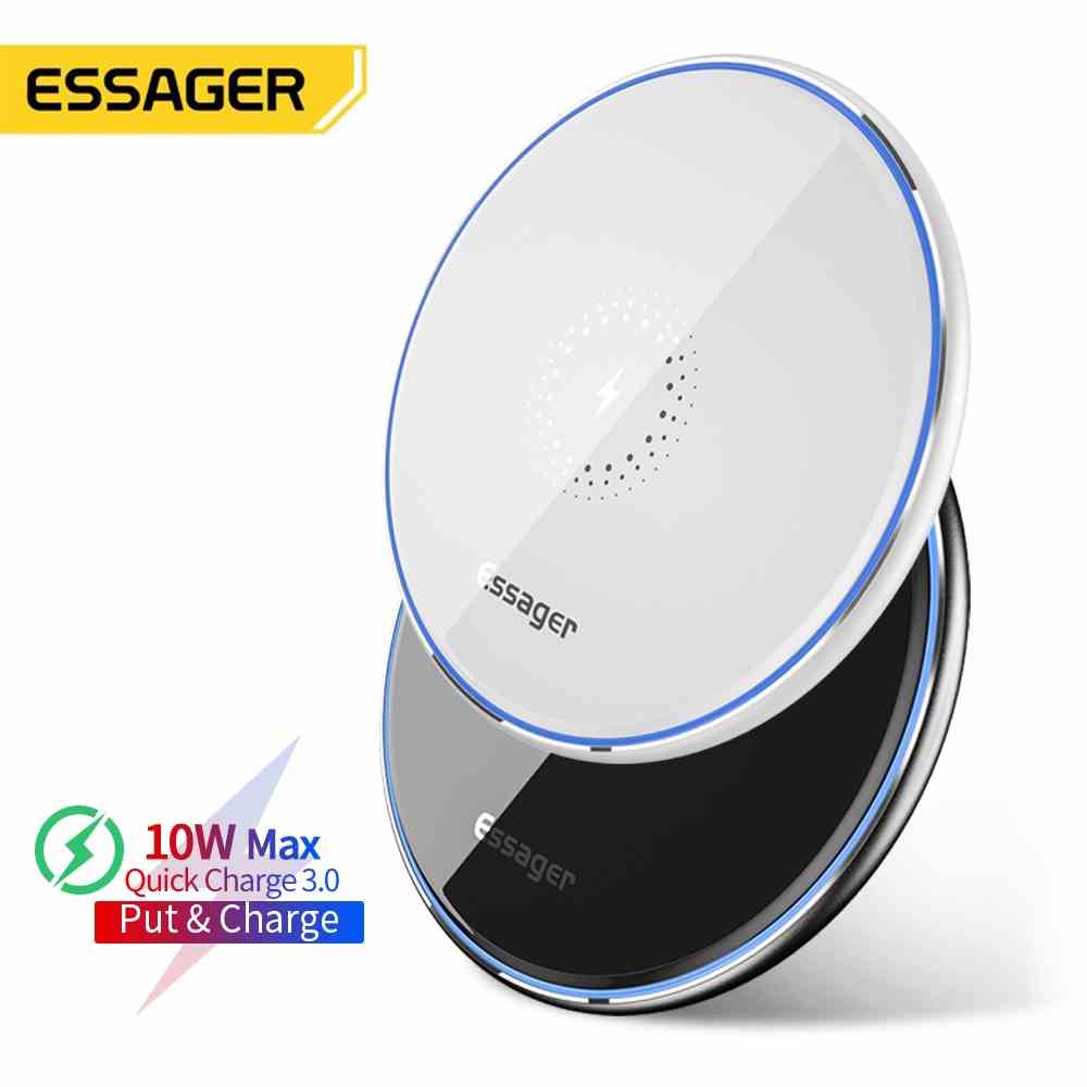 Đế sạc nhanh Essager không dây 10W thích hợp cho 1Phone 11 Pro Xs Max X Xr Samsung S20 Xiaomi Mi (có bán lẻ)