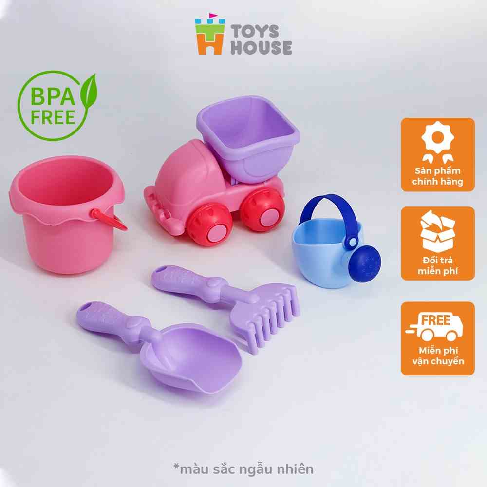 Đồ chơi xúc cát bãi biển cho bé Toyshouse 035 giúp bé vui chơi, vận động (màu random)