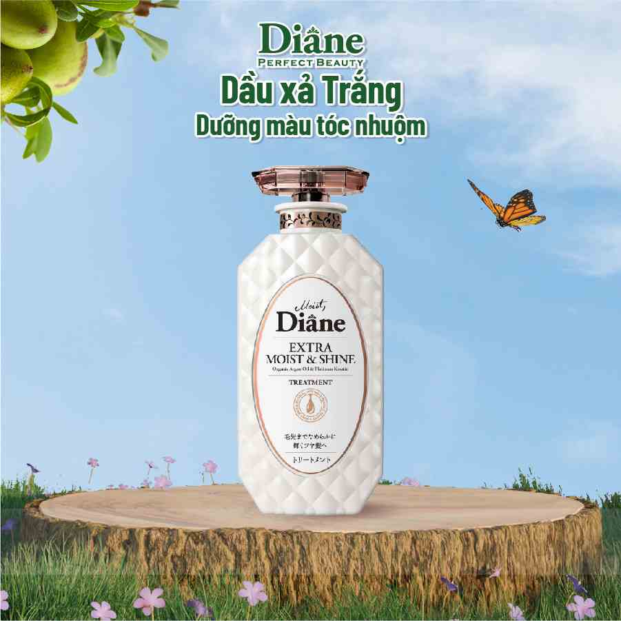 [Mã BMLTB35 giảm đến 35K đơn 99K] Dầu xả phục hồi tóc sáng bóng Moist Diane Extra Shine - 450ml