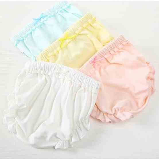 Set 4 Quần Lót Cotton Đính Nơ Xinh Xắn Cho Bé Gái 0-3 Tuổi