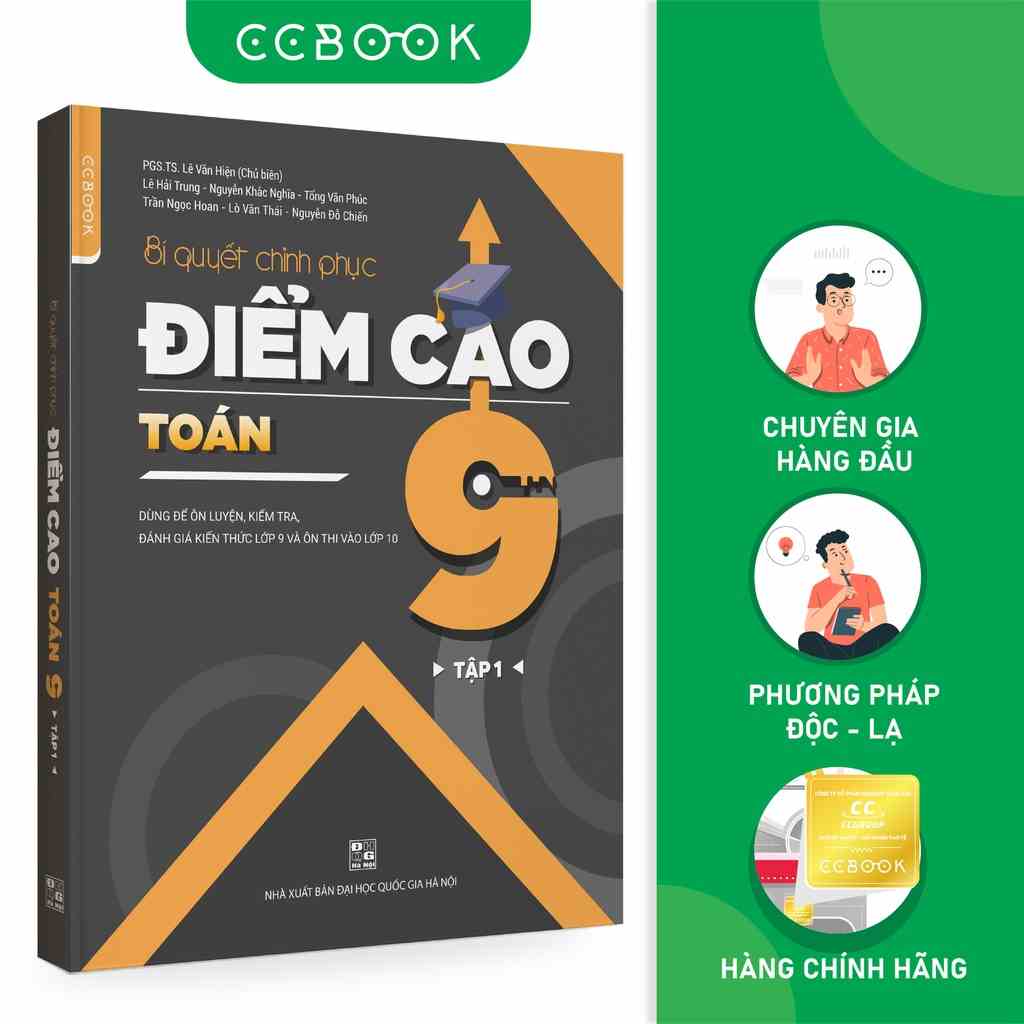 Sách - Bí quyết chinh phục điểm cao Toán 9 Tập 1 - Tham khảo lớp 9 - Siêu tiết kiệm - Chính hãng CCbook