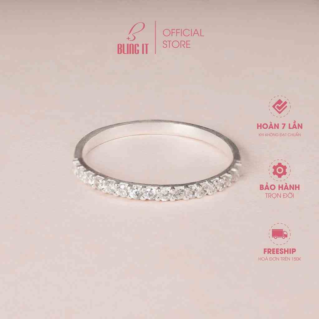 [Mã BMLTA35 giảm đến 35K đơn 99K] Nhẫn Nữ Bạc 925 Cao Cấp BLING IT Đính Đá Thiết Kế Thanh Lịch Sang Trọng BIN120