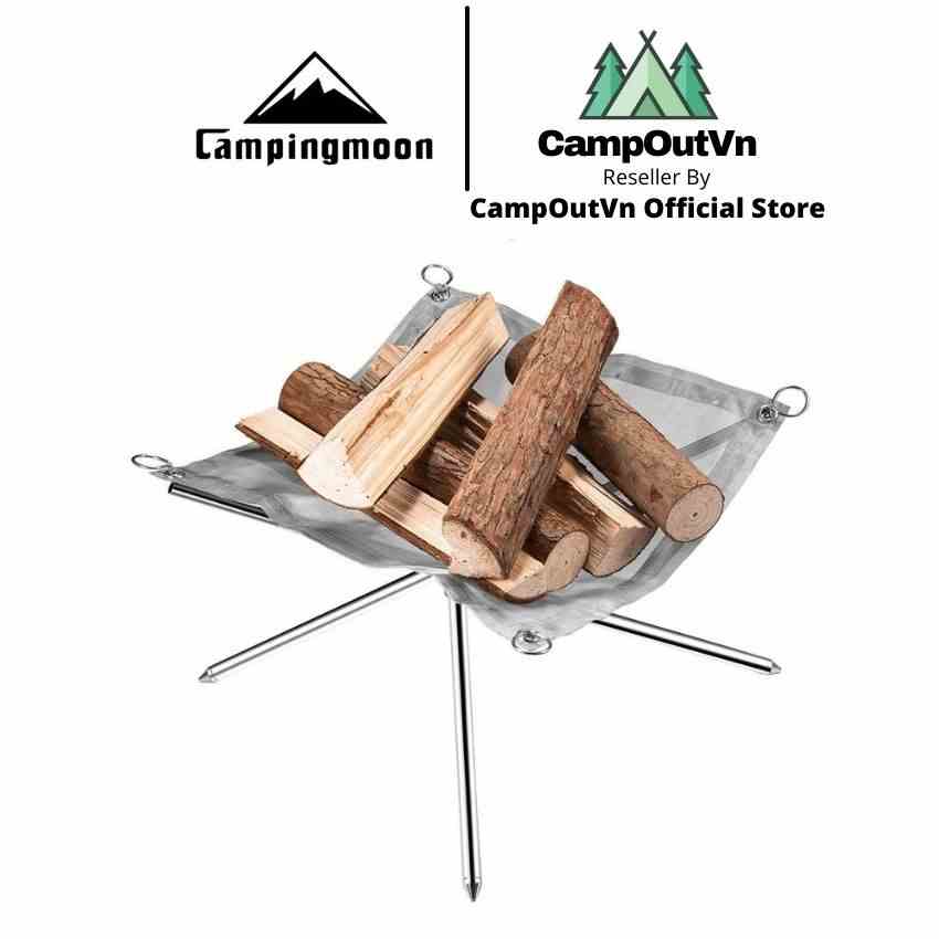 Campingmoon đồ cắm trại campoutvn giá đốt củi than cắm trại du lịch dã ngoại xếp A082