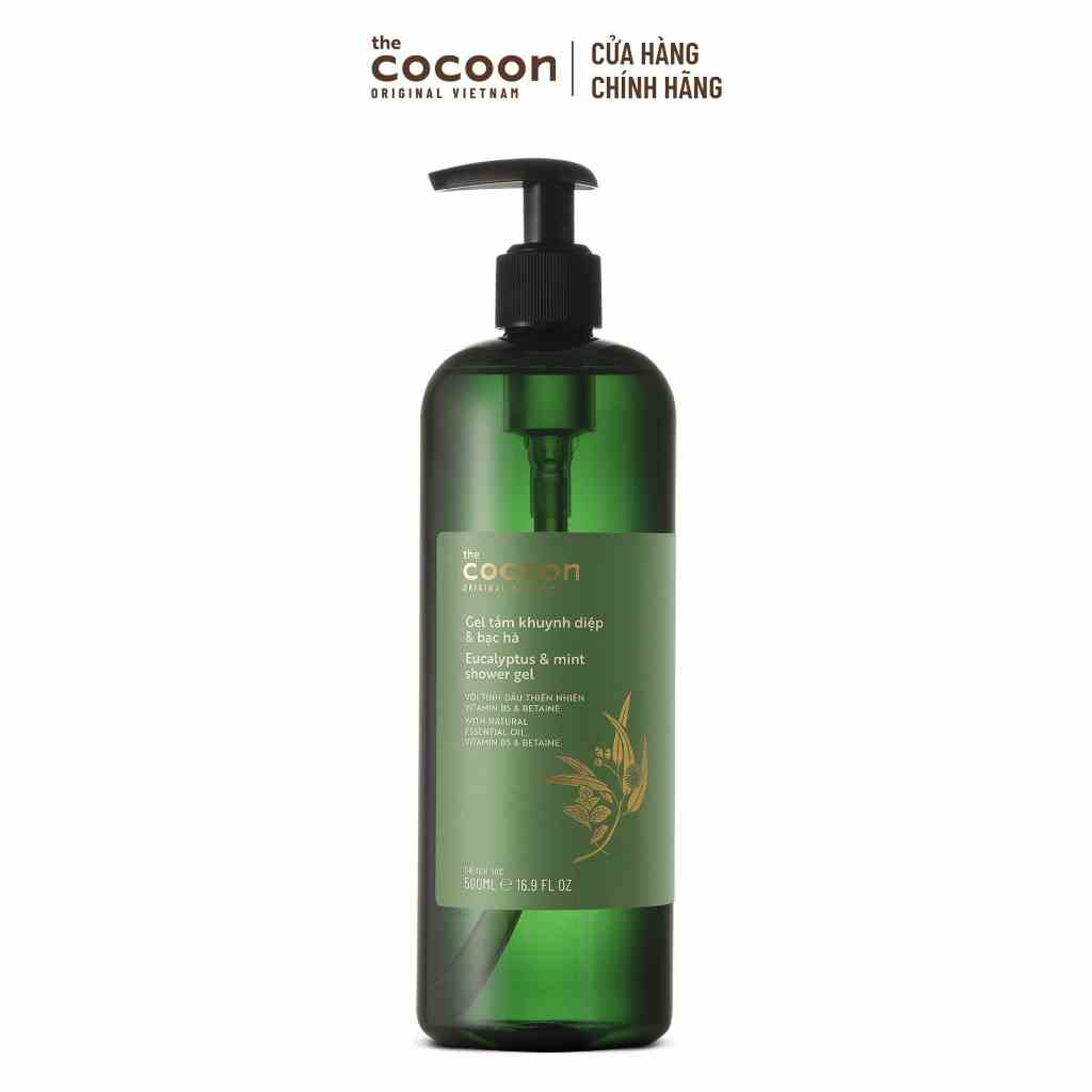 Gel tắm khuynh diệp & bạc hà Cocoon làm sạch và thư giãn 500ml