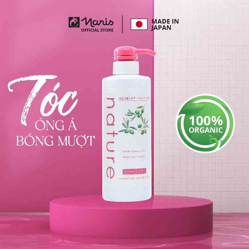 Dầu xả thảo dược giảm khô xơ, gãy rụng Naris Nature 500ml