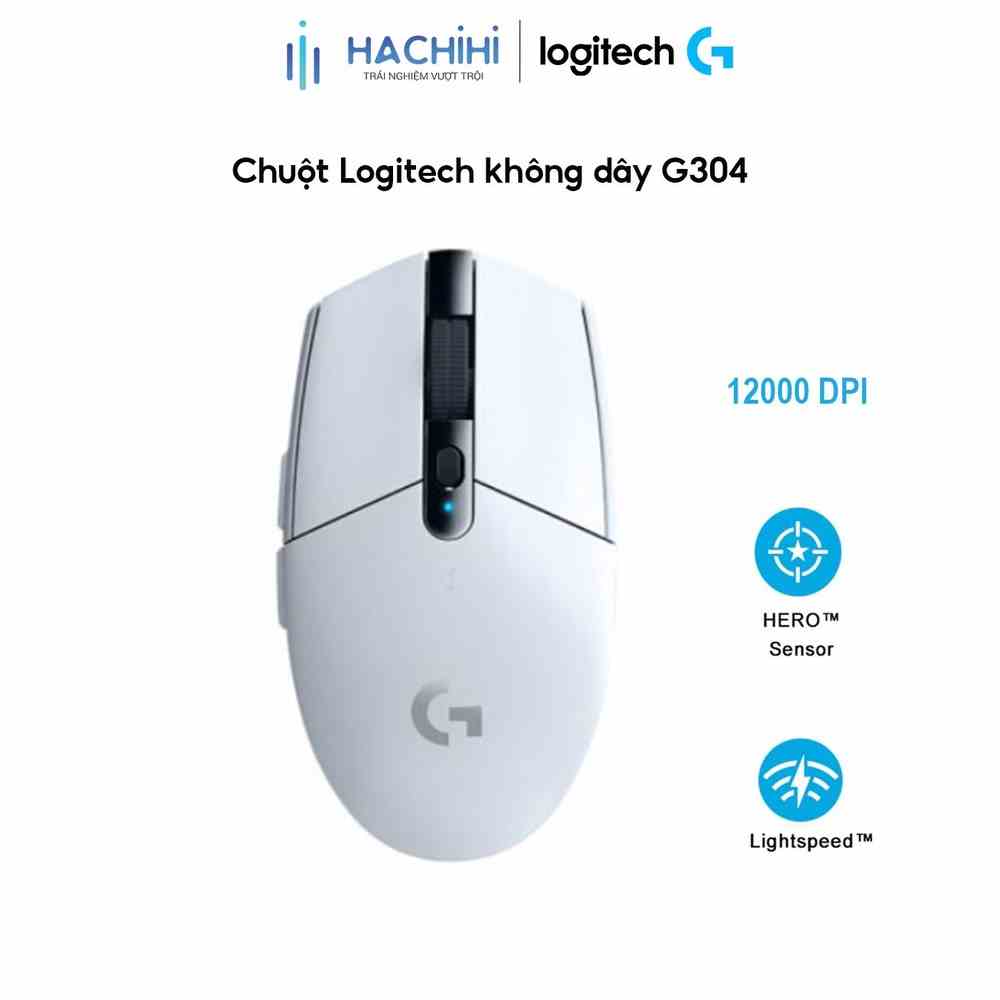 Chuột Logitech Không dây G304 Màu Trắng