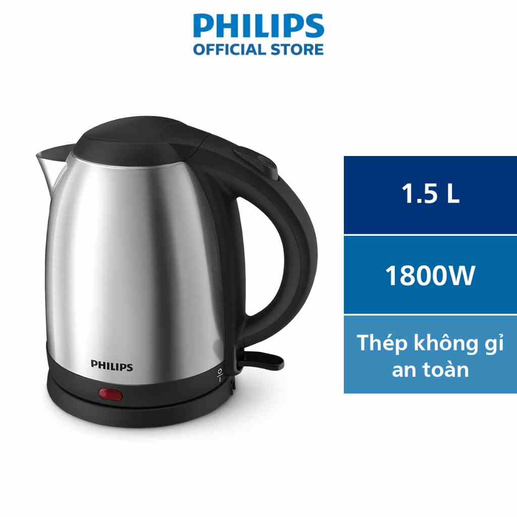 Bình đun siêu tốc PHILIPS HD9306 1.5L - Hàng Chính Hãng