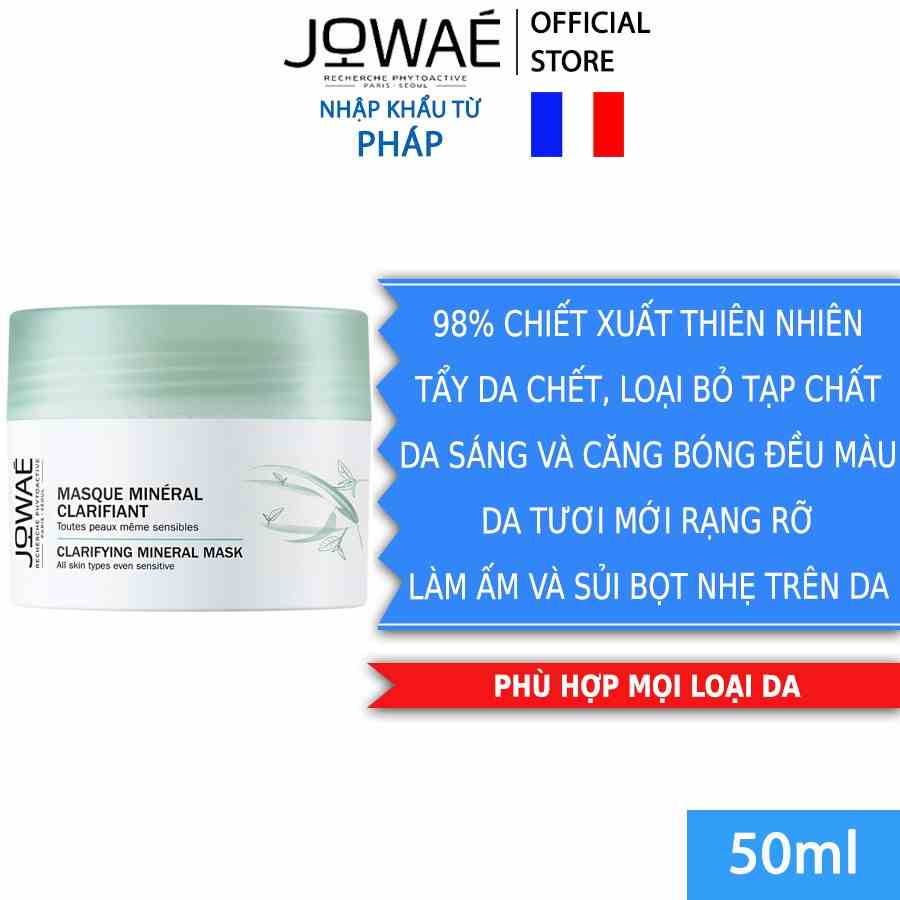 Mặt Nạ Khoáng JOWAE Tẩy Da Chết Loại Bỏ Tạp Chất Làm Mịn Da - Mỹ Phẩm Thiên Nhiên Nhập Khẩu Pháp 50ml