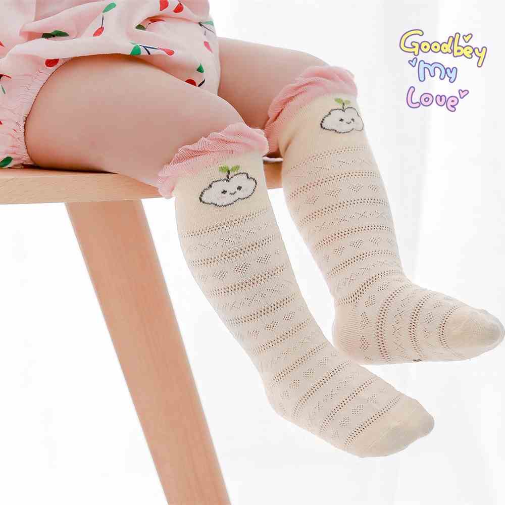 Đôi tất mỏng MAMIMAMIHOME dài đến gối bằng vải cotton chống muỗi dành cho bé trai bé gái