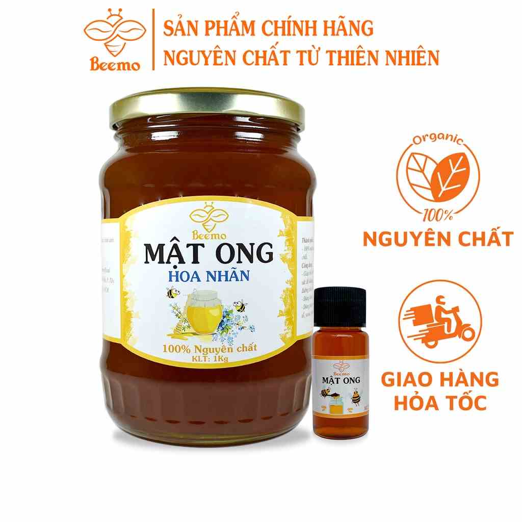 [Mã BMLTB35 giảm đến 35K đơn 99K] Mật ong nguyên chất hoa nhãn 300g-1Kg Beemo