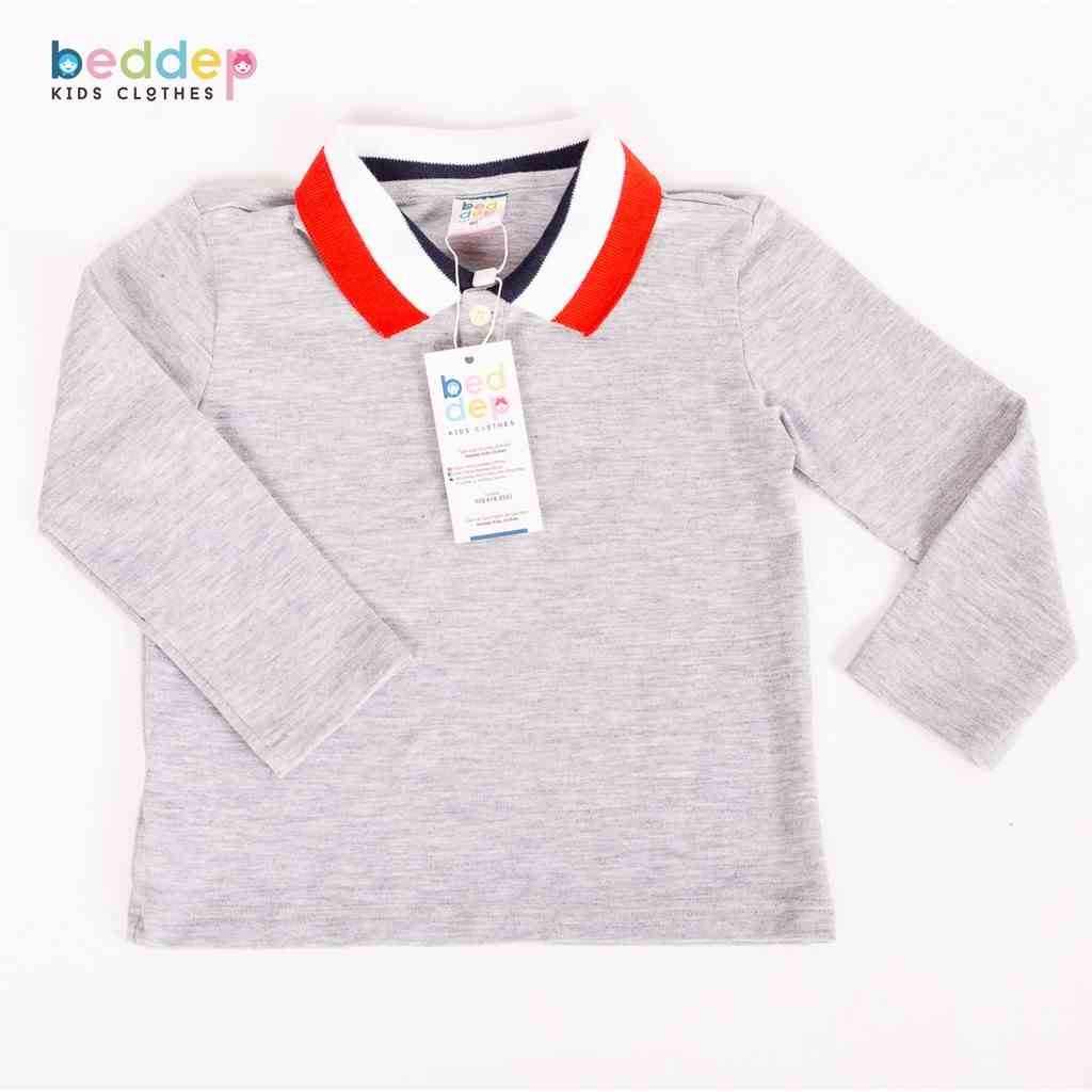 Áo Phông Bé Trai Từ 1 Đến 8 Tuổi Dài Tay Có Cổ Bẻ Chất Thun Cotton Thời Trang Cao Cấp Beddep Kid Clothes BA08