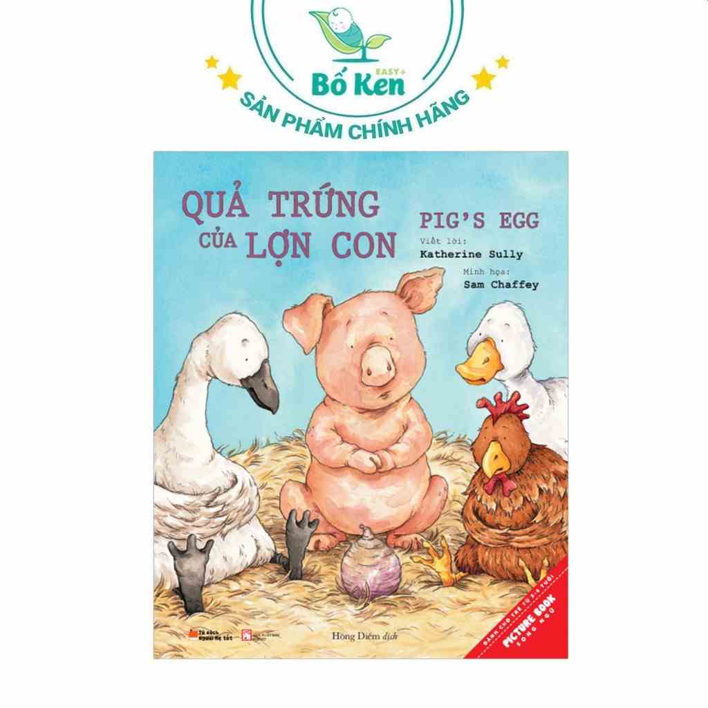 [Mã BMLT30 giảm đến 30K] Sách - Picture Book Song Ngữ - Quả Trứng Của Lợn Con[Tủ Sách Shop Bố Ken]