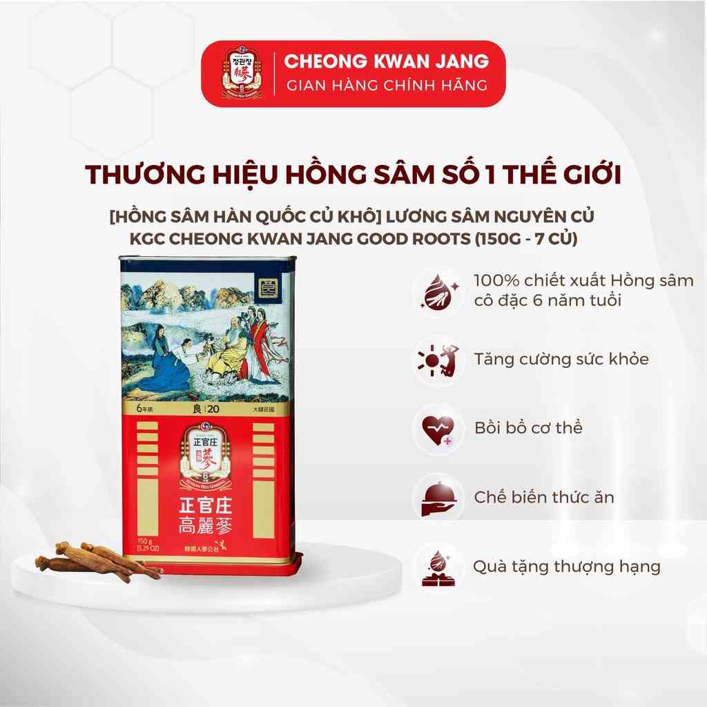 Củ Lương Sâm Hàn Quốc GOOD ROOTS KGC Cheong Kwan Jang ( 3 củ - 6 củ - 7 củ)