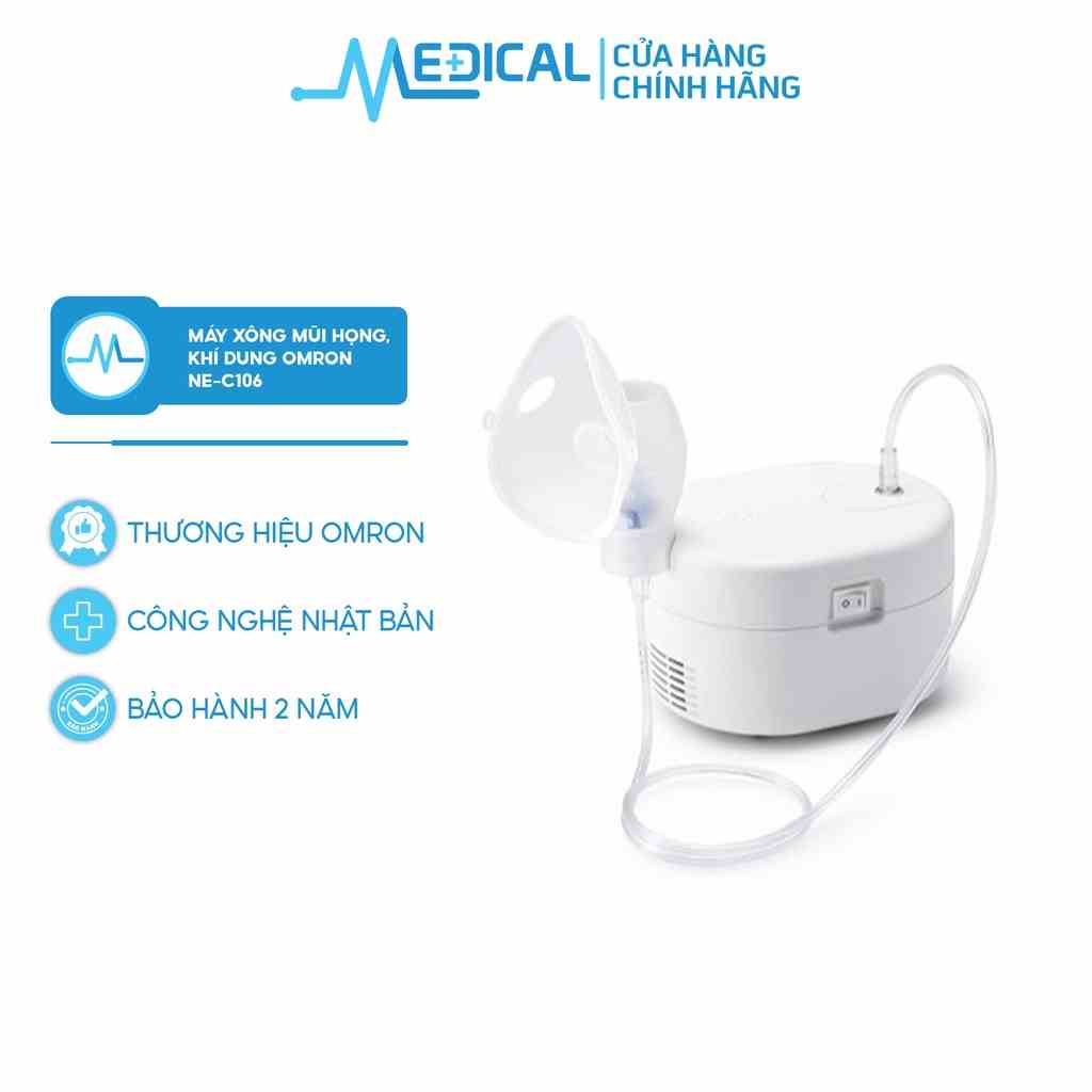 Máy xông mũi họng, khí dung OMRON NE-C106 chính hãng bảo hành 2 năm - MEDICAL