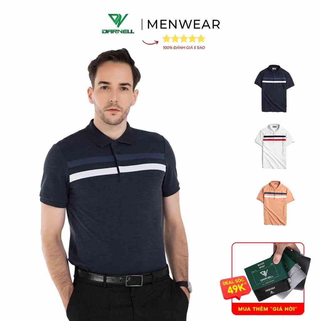 Áo thun polo nam DARNELL tay ngắn chất cotton mềm mại thiết kế slimfit thanh lịch , nhẹ thoáng mát DN0020