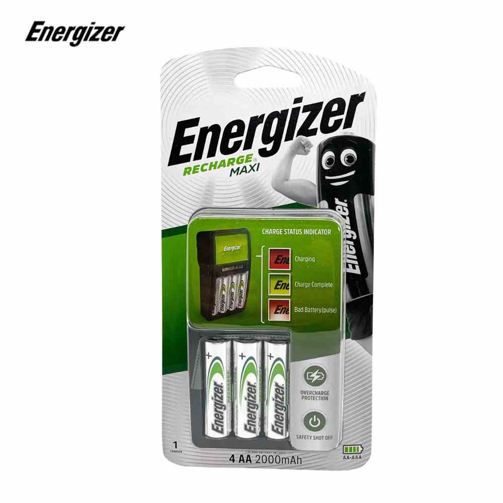 [Mã BMLTB35 giảm đến 35K đơn 99K] Bộ Sạc Nhanh Tự Ngắt Energizer Kèm 4 Pin AA 2000mah CHVCM4 - Hàng Chính Hãng