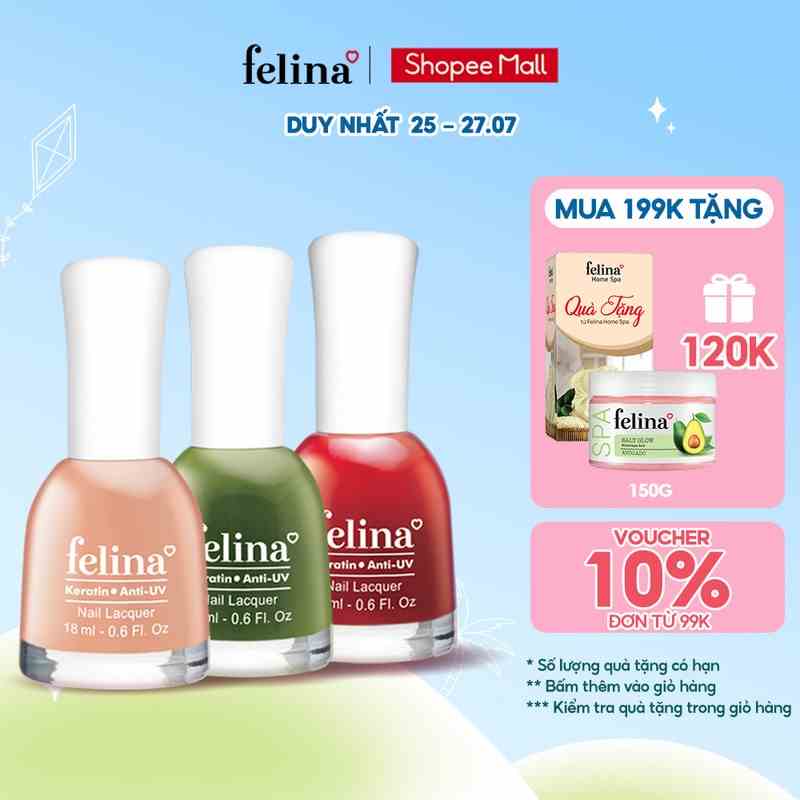 Sơn móng tay Felina 18ml - Màu sắc đa dạng