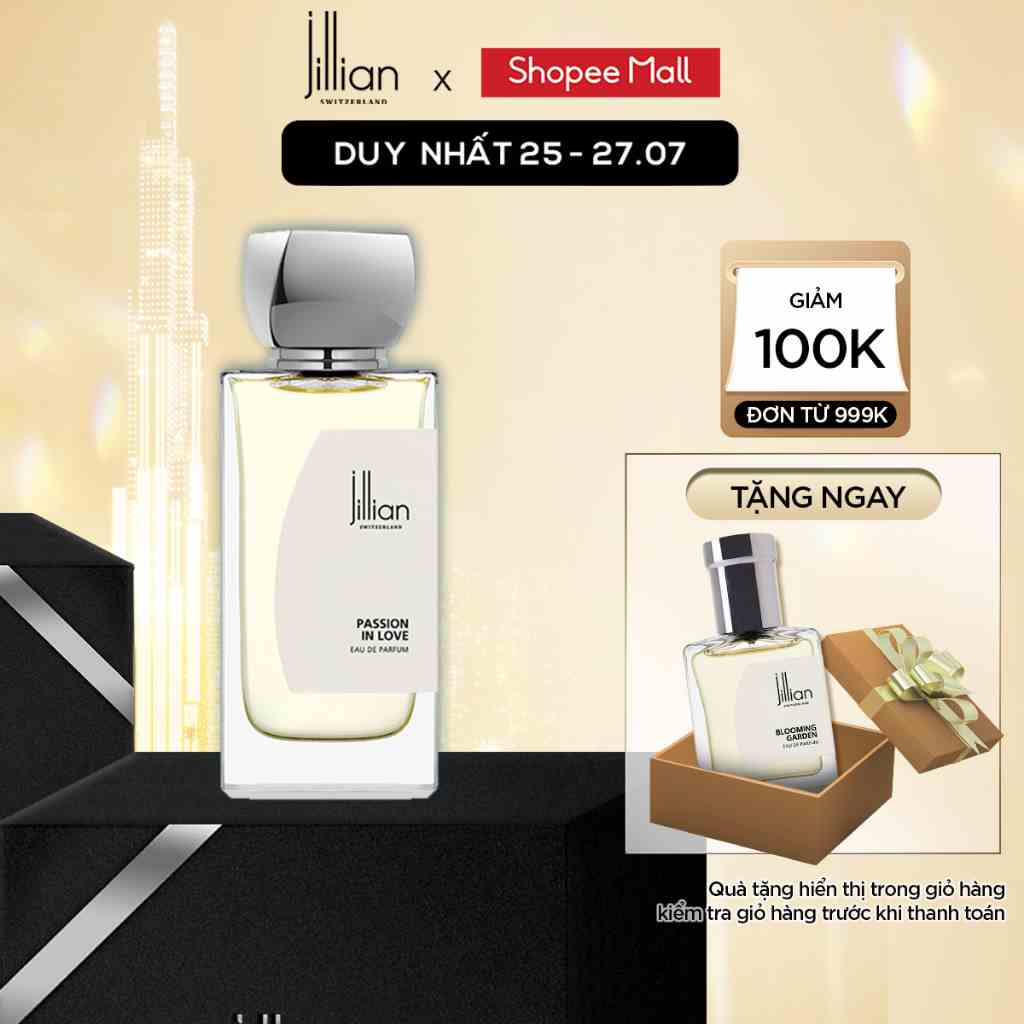 Nước hoa Jillian Nữ PASSION IN LOVE 50ml - ngọt ngào, trong trẻo, cuốn hút