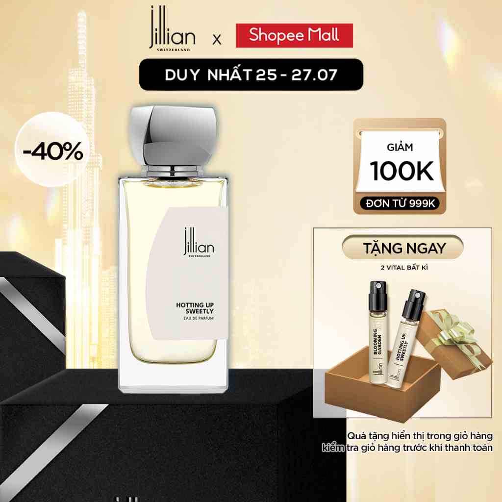 Nước hoa Jillian Nữ HOTTING UP SWEETLY 50ml - ngọt ngào, hấp dẫn, tinh tế